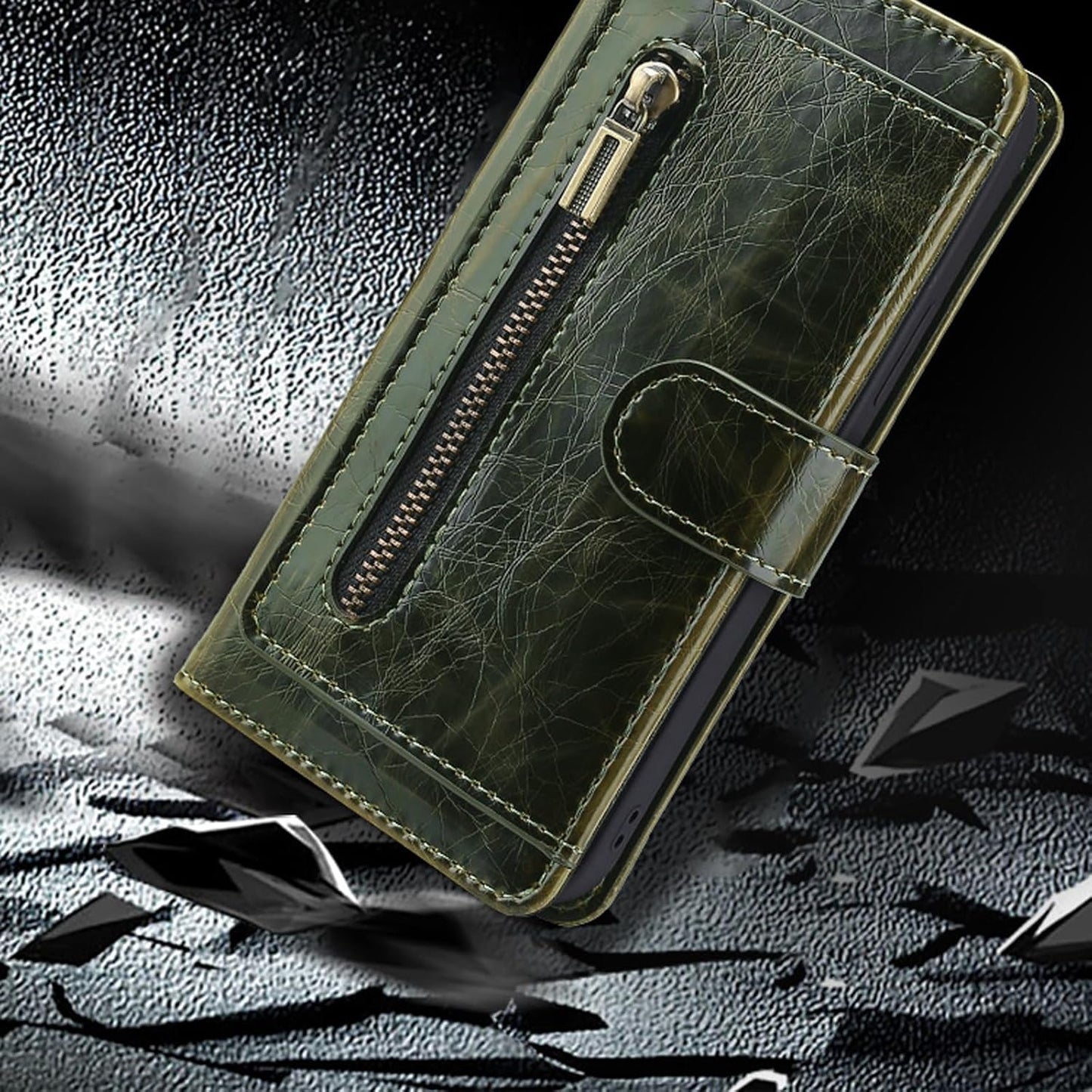 Leather Flip Wallet Phone Cover for iPhone