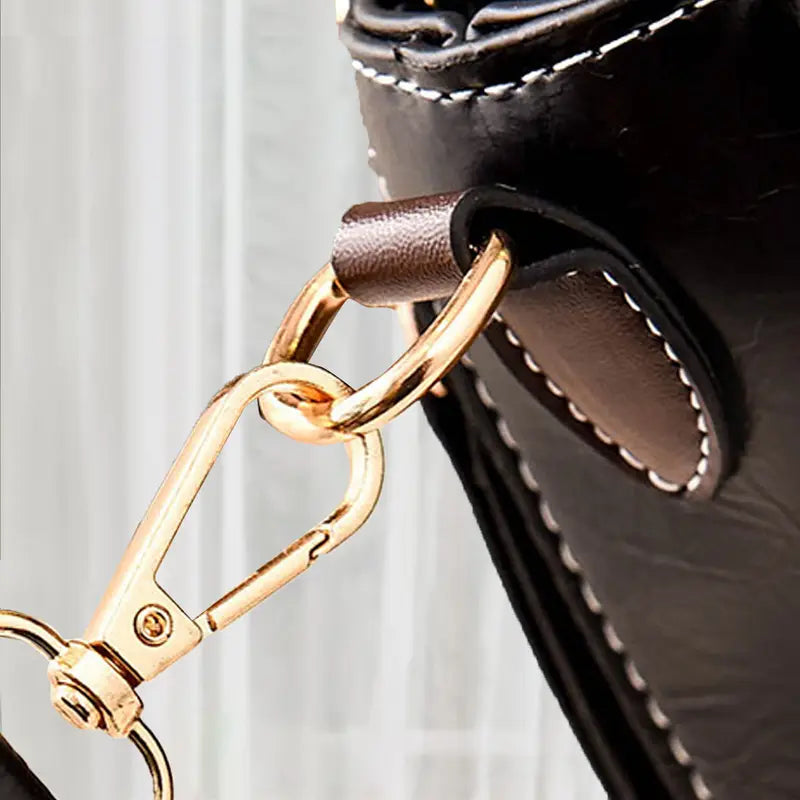 Women's Adjustable Tote Handbag - Spacious Work Bag with Zipper Closure, Golden Hardware