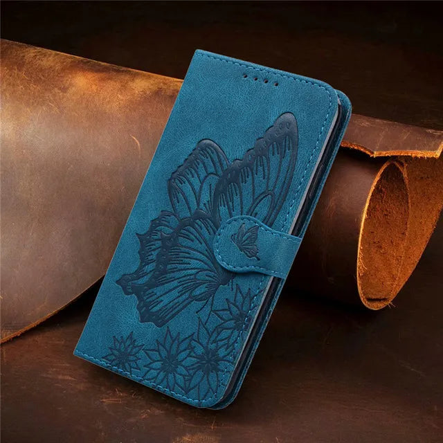 Butterfly Leather Wallet Phone Case for Samsung Galaxy