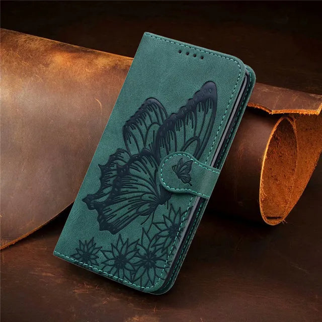 Butterfly Leather Wallet Phone Case for Samsung Galaxy