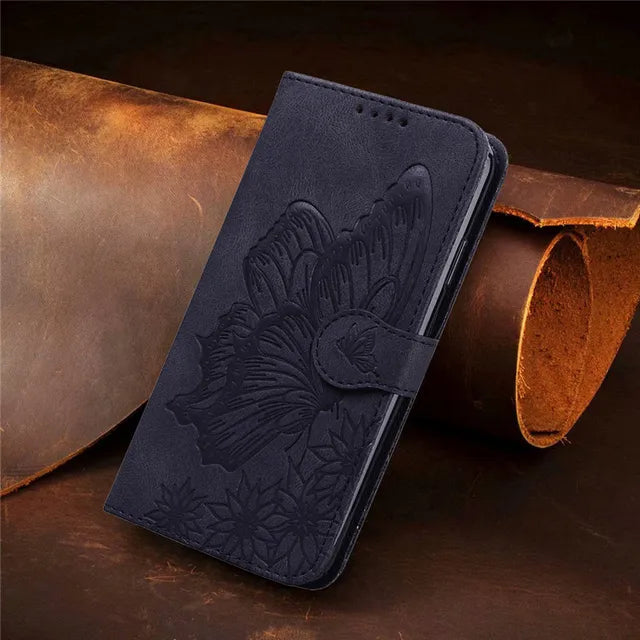 Butterfly Leather Wallet Phone Case for Samsung Galaxy