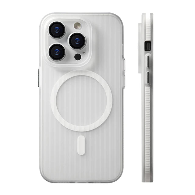 Magnetic Wireless Charging Case with Corrugated Pattern and Non-slip Bumper