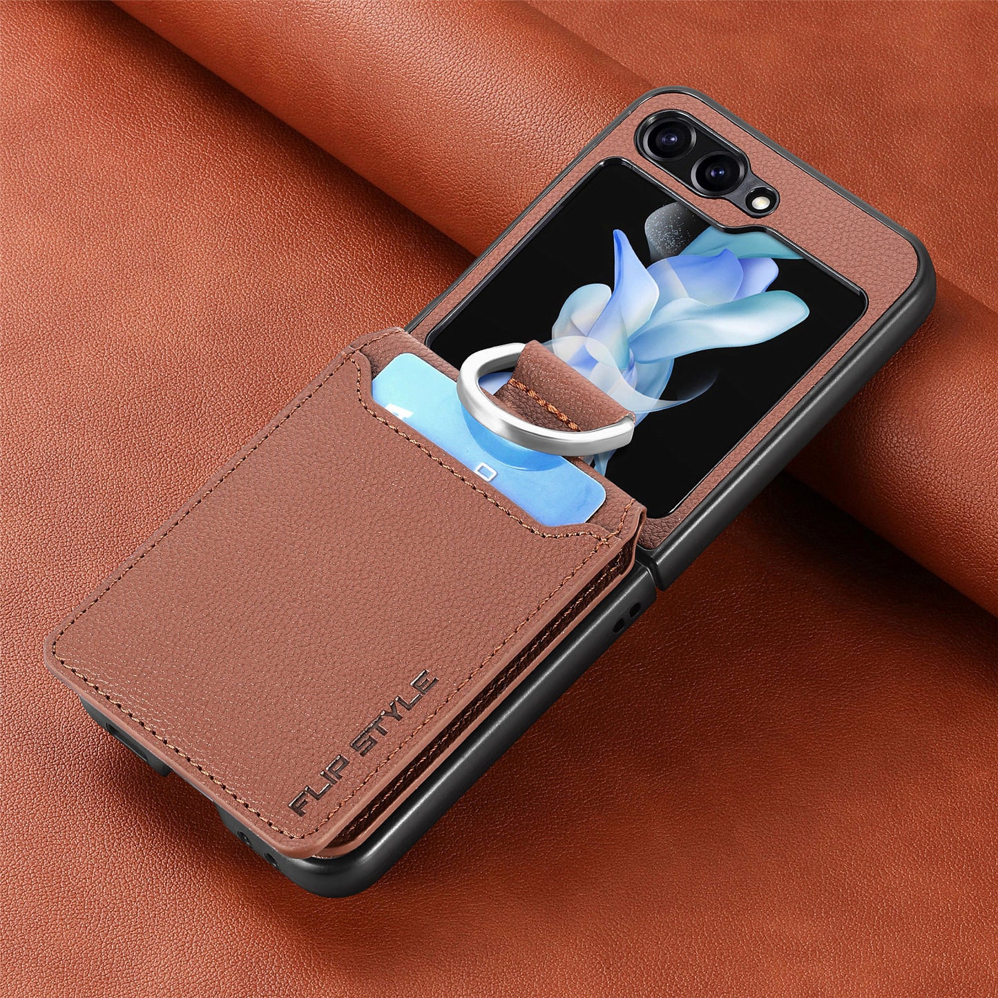 Clemence With Ring Holder Case For Galaxy Z Flip