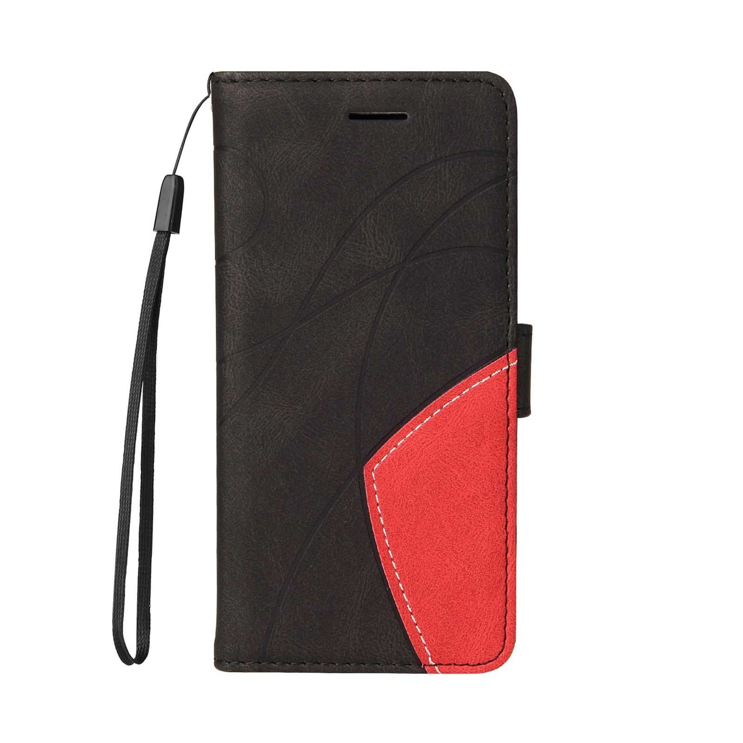 Two-tone Stitched Leather Phone Case for Samsung Galaxy