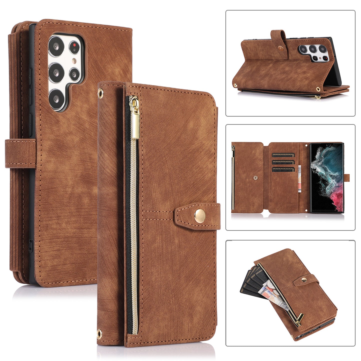 Crossbody Wallet Phone Case for Samsung Galaxy