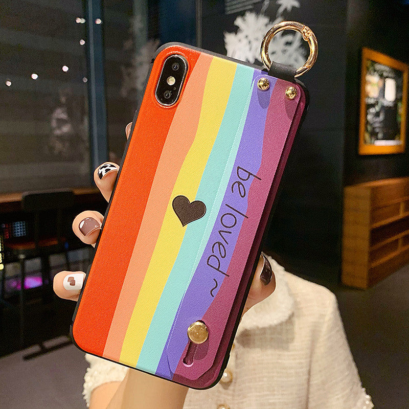 Rainbow Letter Love Heart Wristband Phone Case for Samsung Galaxy