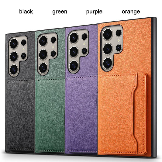 Leather Card Slot Phone Case for Samsung Galaxy