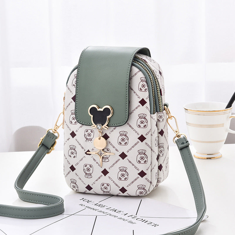 Mini Leather Crossbody Bag for Women - Small Shoulder Bag, Phone Purse, Card Holder Wallet - Stylish Diagal Design