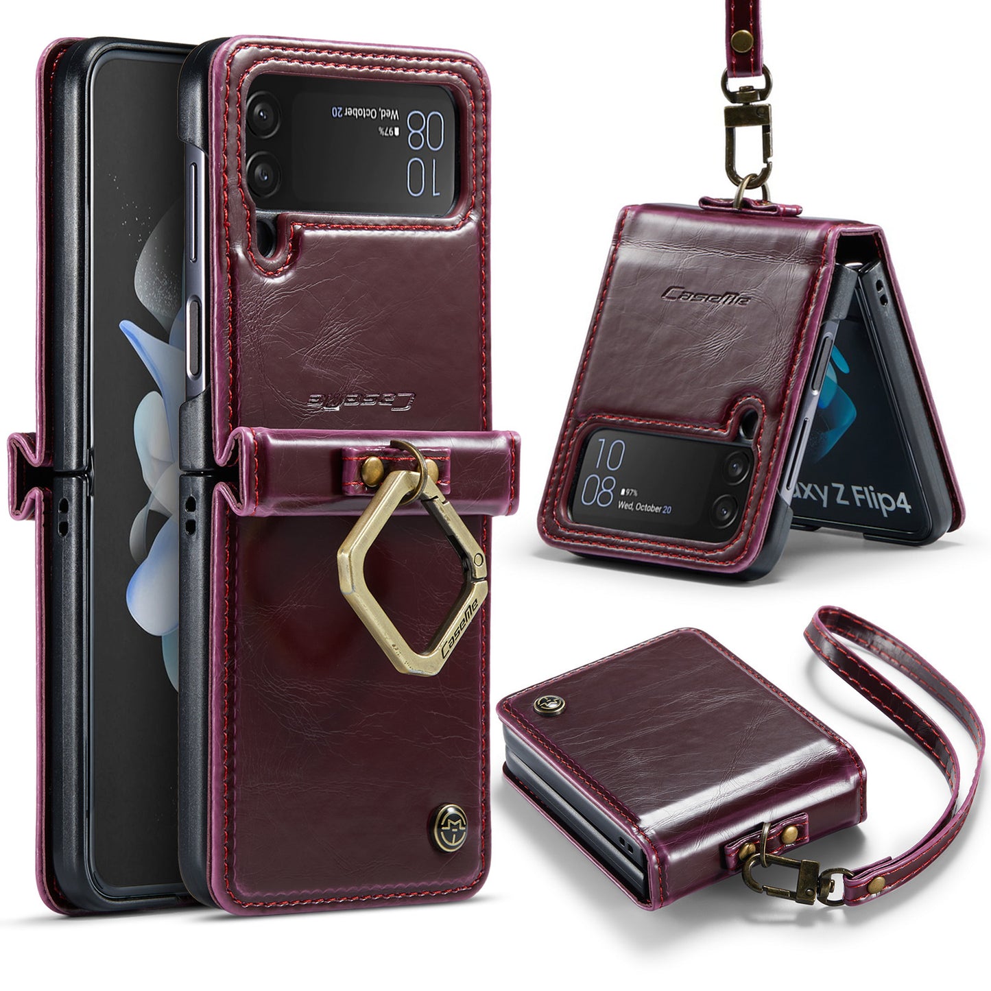 Multifunctional Leather Case For Galaxy Z Flip