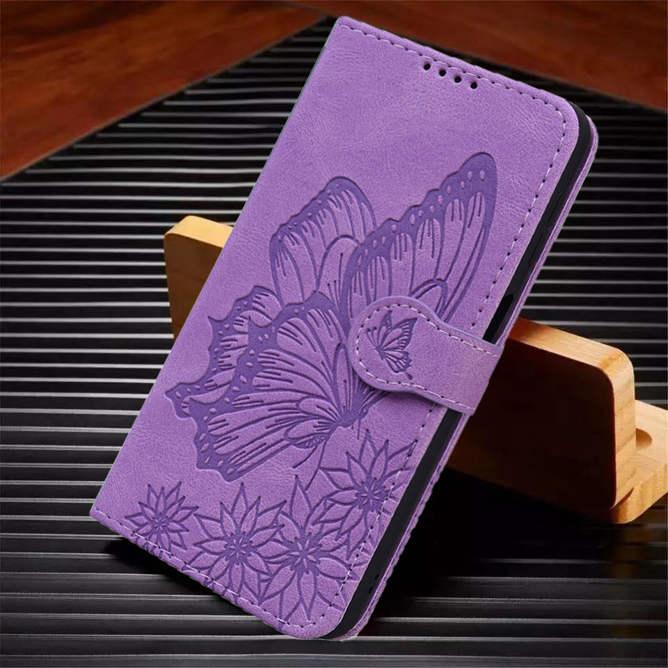 Butterfly Leather Wallet Phone Case for Samsung Galaxy