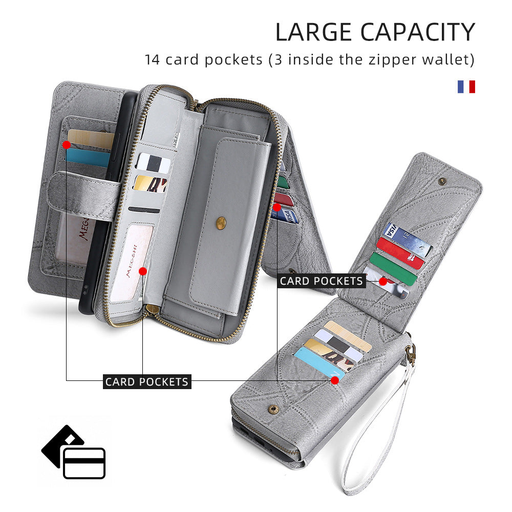 MEGSHI Multifunctional Card Slot Phone Case for Samsung Galaxy