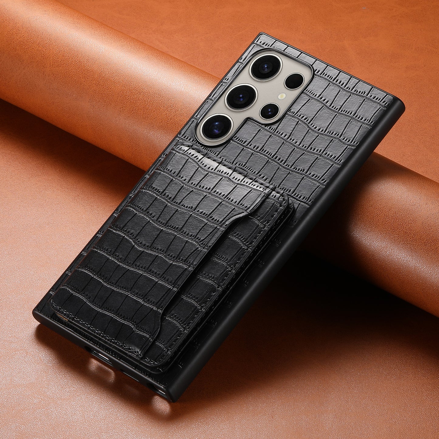 Luxury Crocodile Leather Wallet Case for Samsung Galaxy