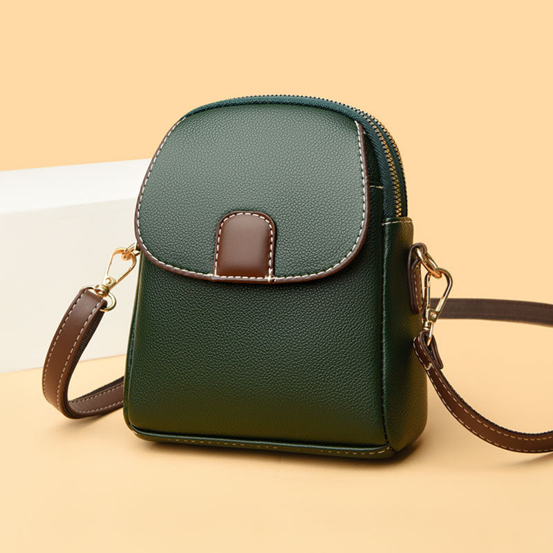 2025 New Women's Soft Leather Crossbody Bag - Mini Shoulder Purse, Fashion Phone Bag with Adjustable Strap