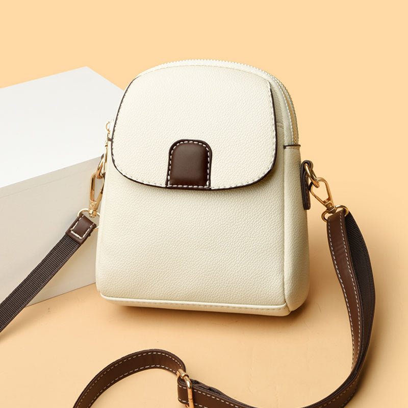 2025 New Women's Soft Leather Crossbody Bag - Mini Shoulder Purse, Fashion Phone Bag with Adjustable Strap