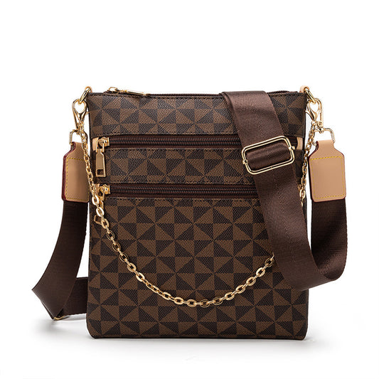 Women's Envelope Style Shoulder Bag - 2025 Fashion Trendy Crossbody Purse with Wide Strap, Underarm Chain Casual Bag