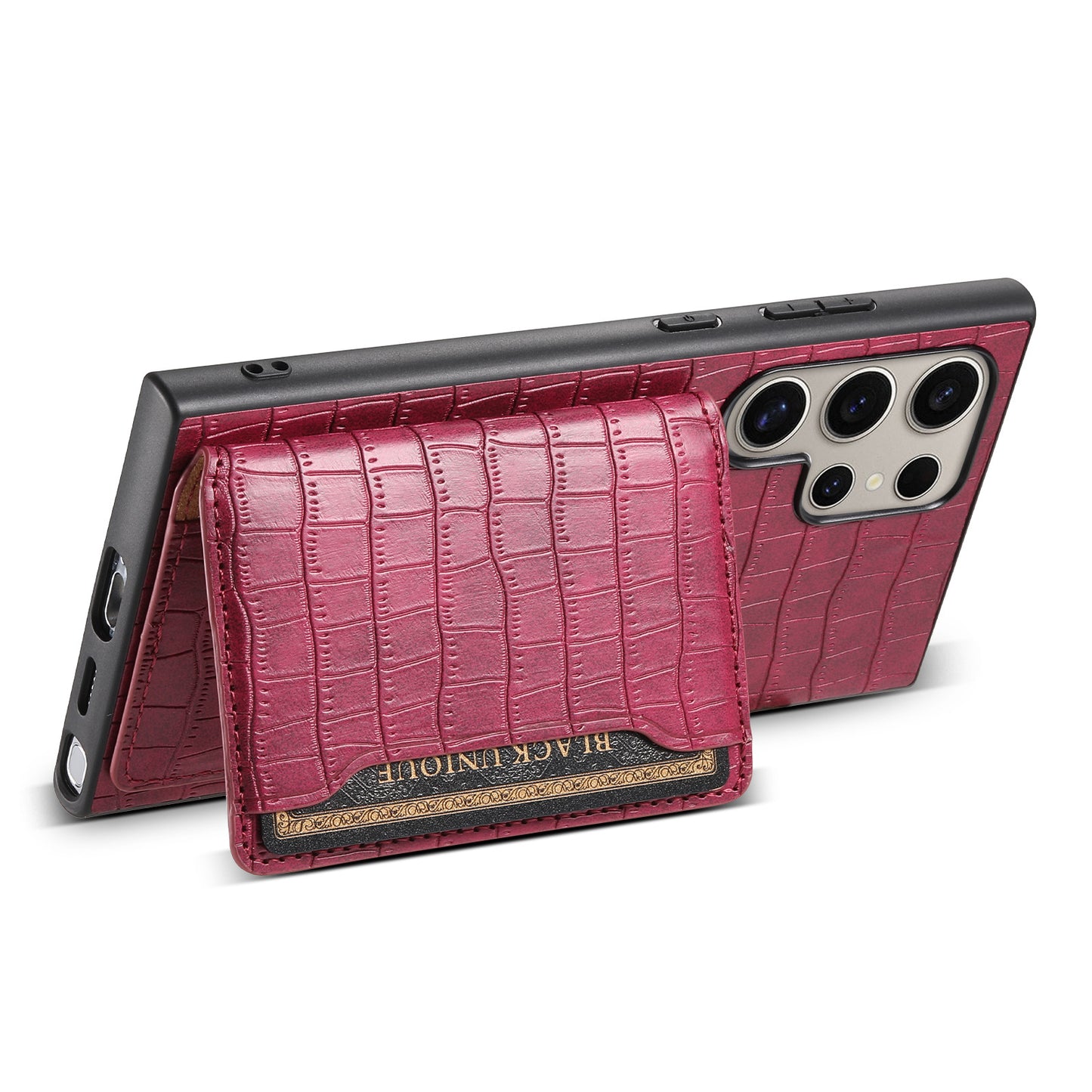 Luxury Crocodile Leather Wallet Case for Samsung Galaxy