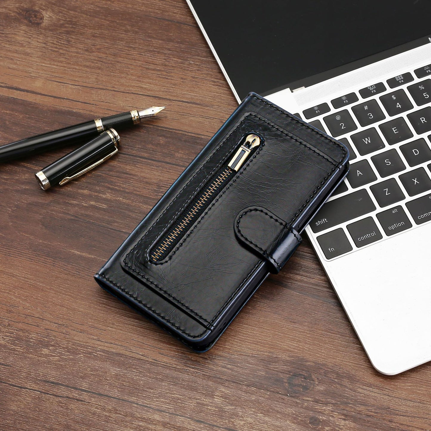 Leather Flip Wallet Phone Cover for iPhone