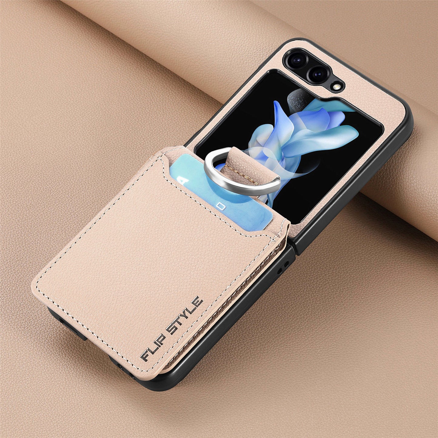Clemence With Ring Holder Case For Galaxy Z Flip