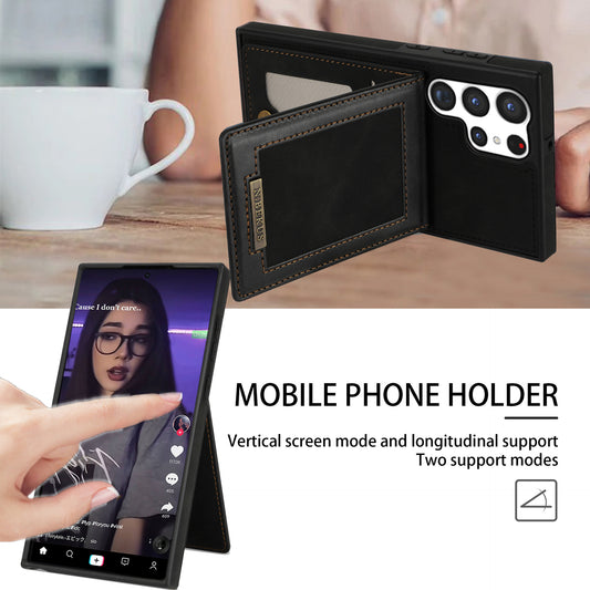 Flip Card Slot Phone Case with Stand for Samsung Galaxy
