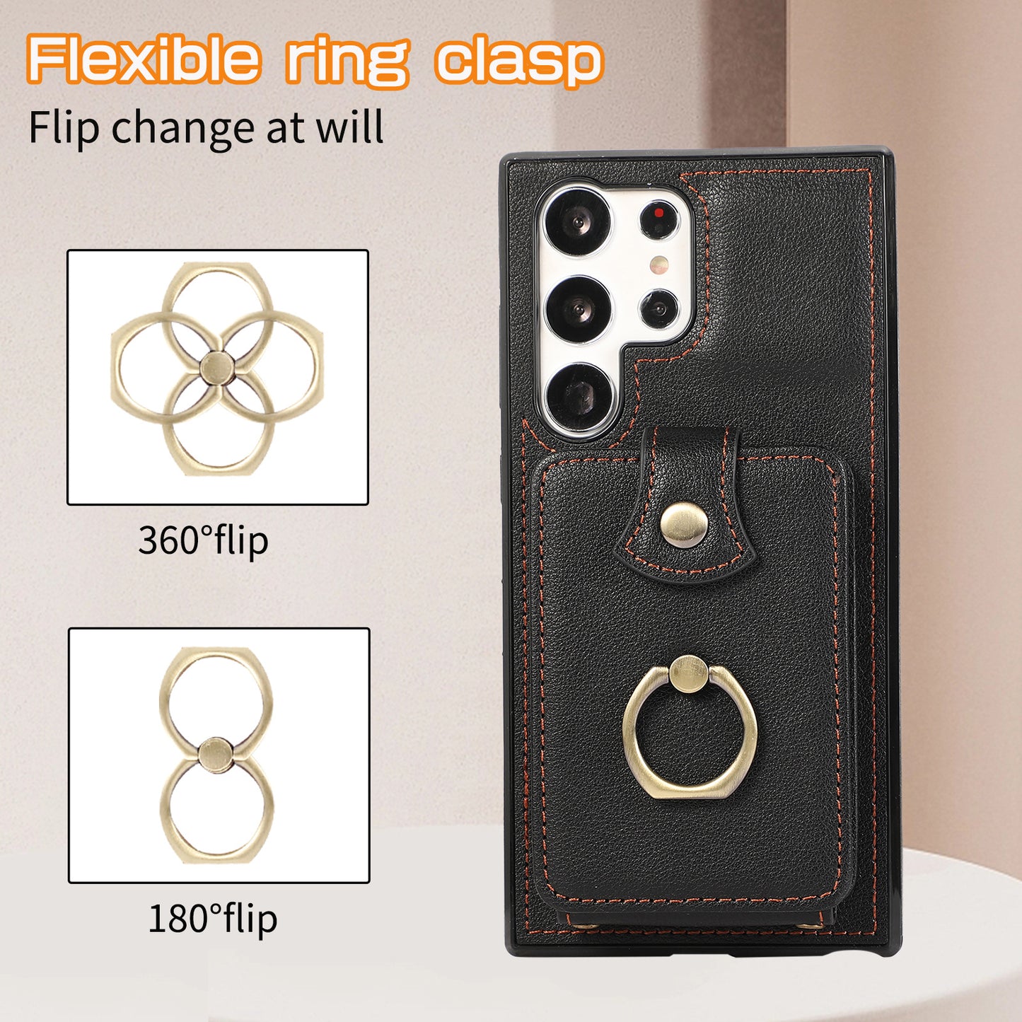 Samsung Galaxy 3-in-1 Wallet Case: Slim Design with Kickstand & Crossbody Strap