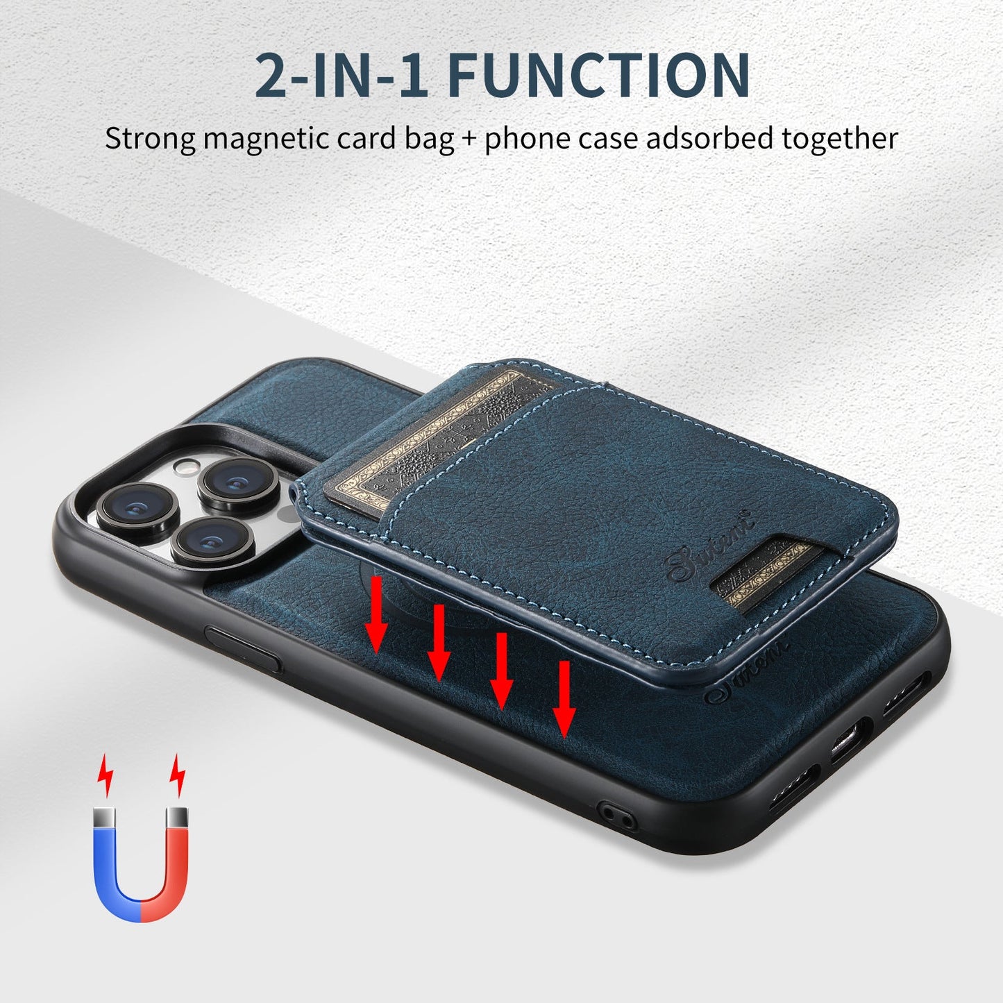 2-in-1 Retro Magsafe Flip Wallet Phone Case for iPhone