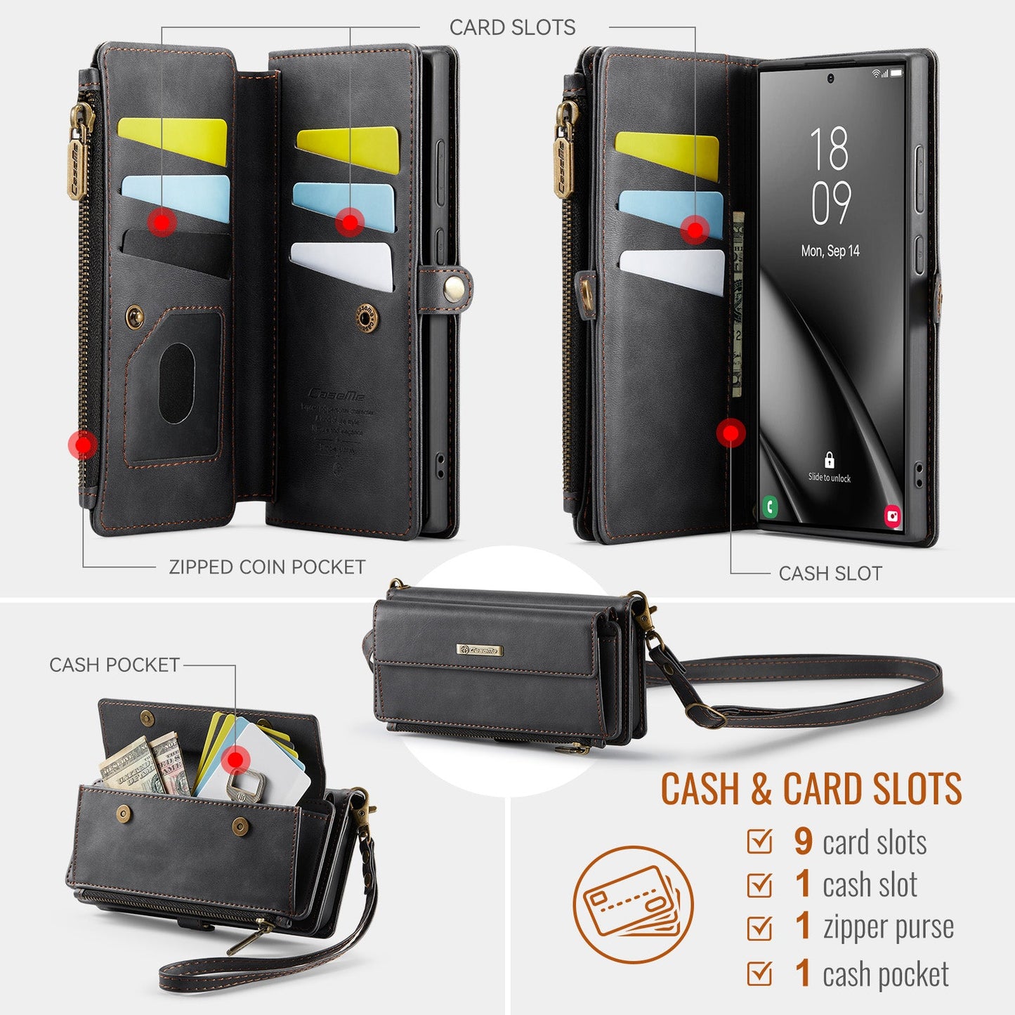 Hight Quality Wallet Leather Case  for Samsung