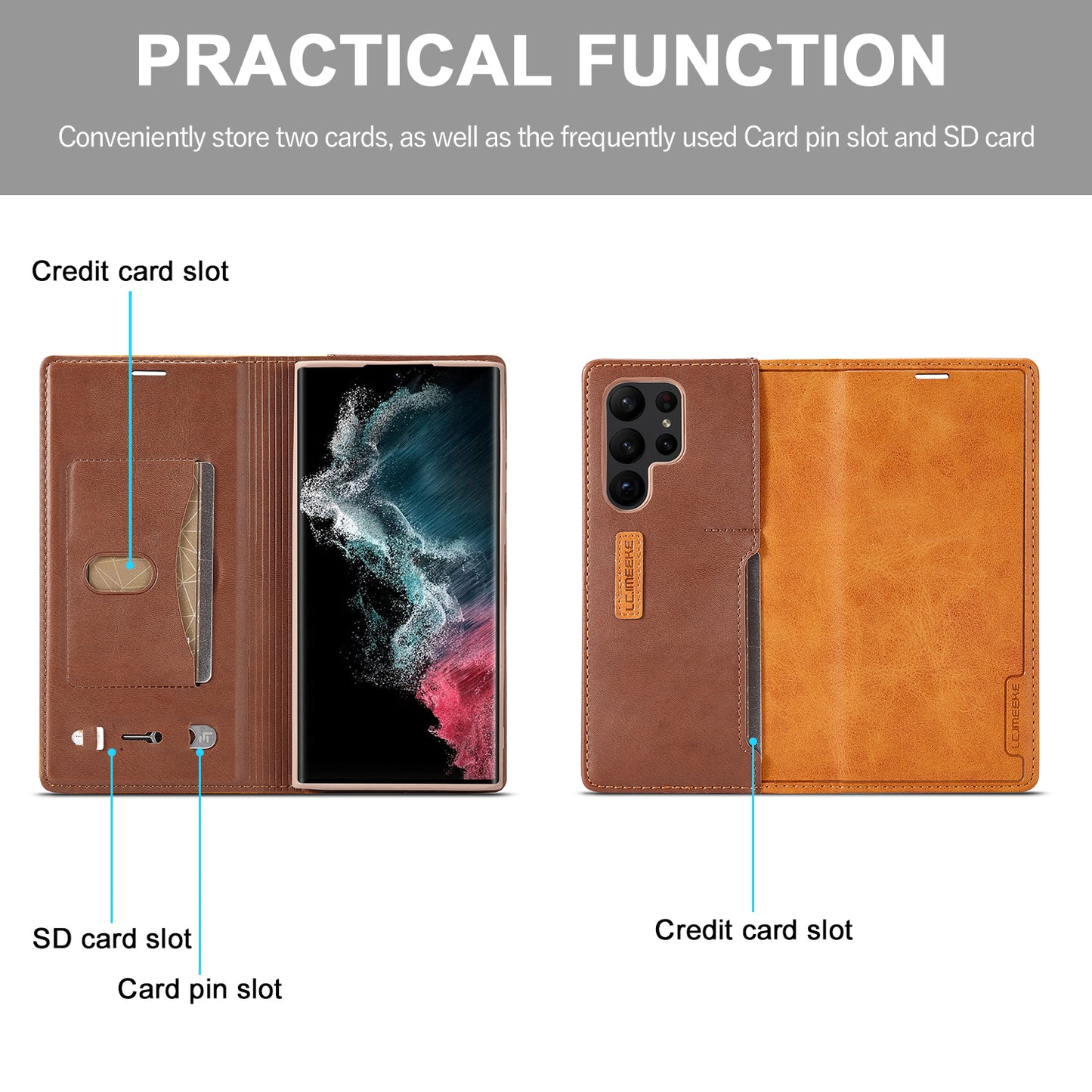 Premium Full Cover Leather Flip Case for Samsung