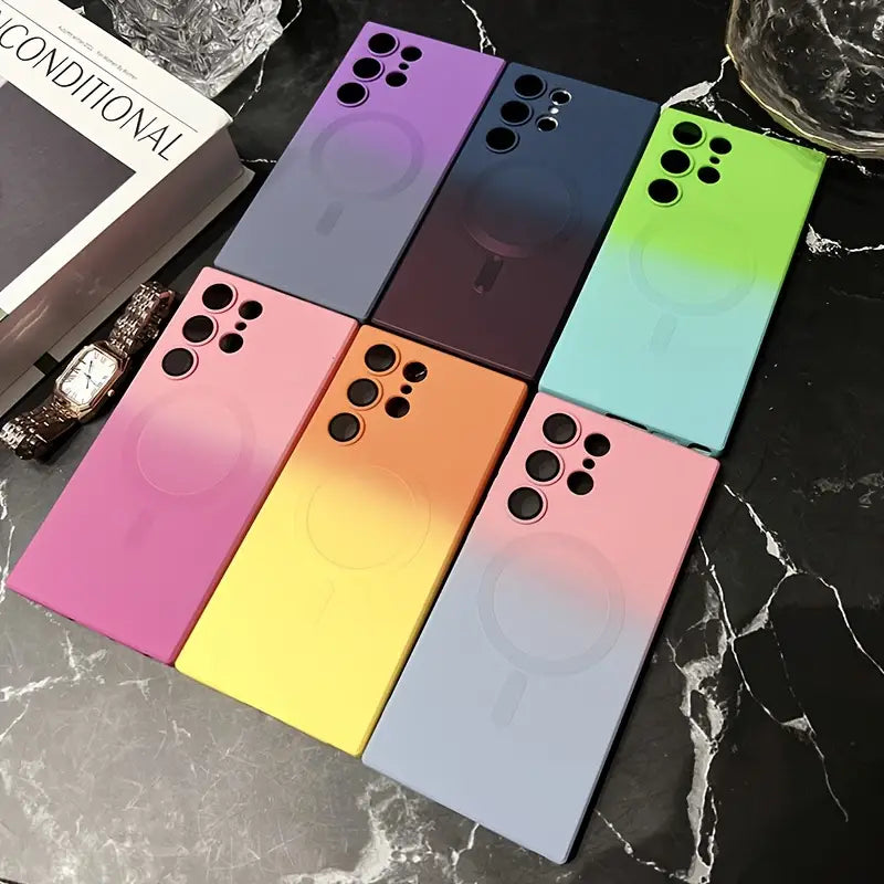 Magnetic Wireless Charging Gradient Phone Case for Samsung Galaxy