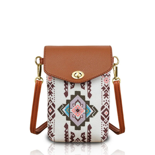 Vintage Boho Mini Crossbody Bag for Women, Small Square Phone Purse, Stylish & Versatile Shoulder Bag