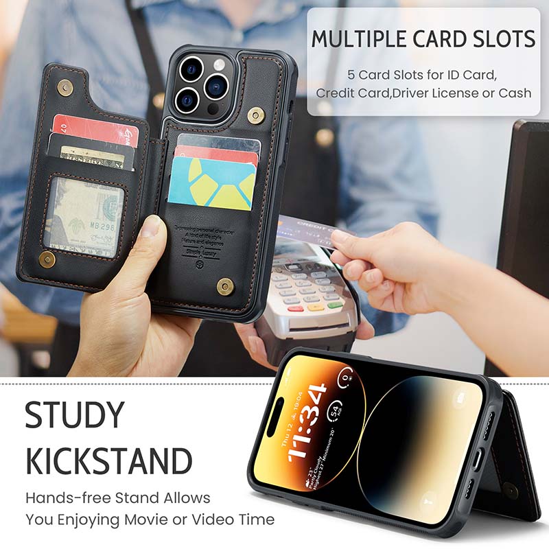 RFID Cardholder Wallet Phone Case for iPhone