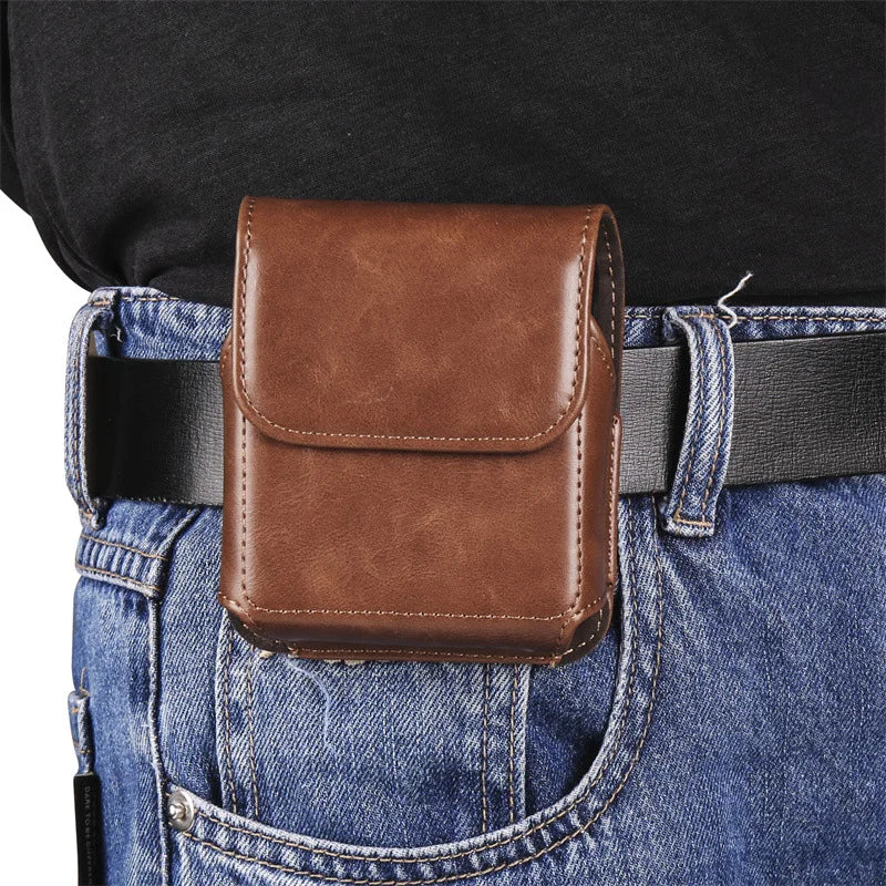 Luxury Genuine Leather Clip Belt Bag