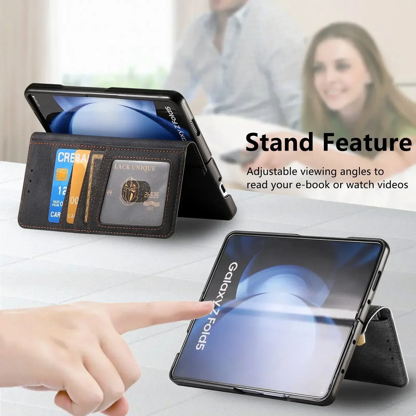 RFID 2-in-1 Detachable Wallet Magnetic Case for Samsung Galaxy Z Fold