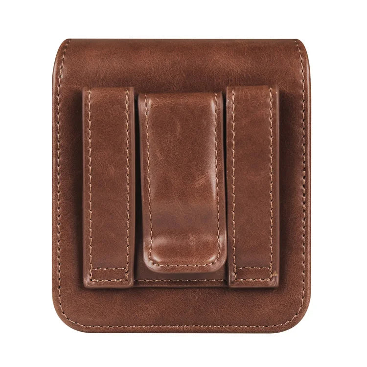 Luxury Genuine Leather Clip Belt Bag